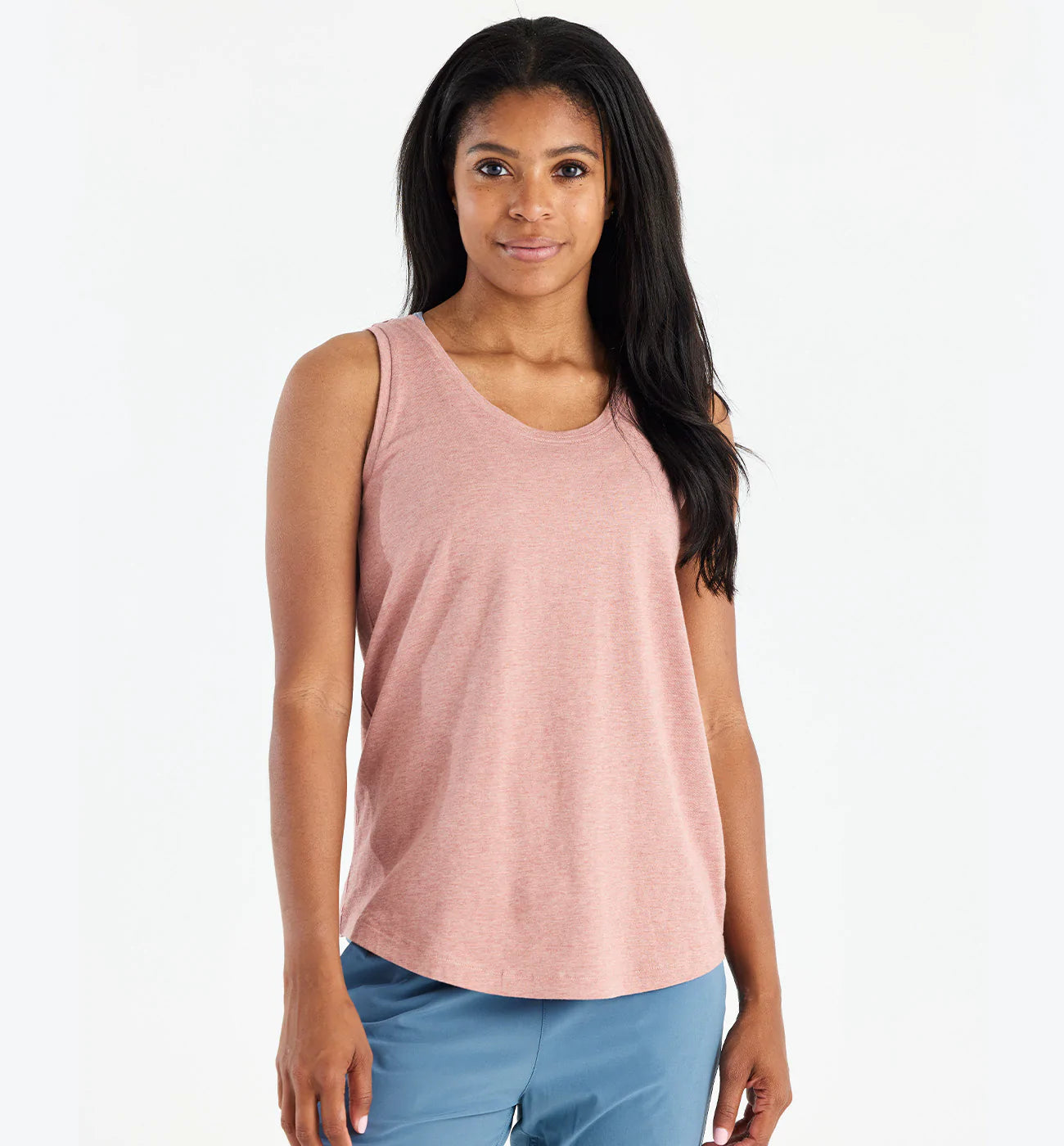 Women's Bamboo Heritage Tank - Heather Light Sangria