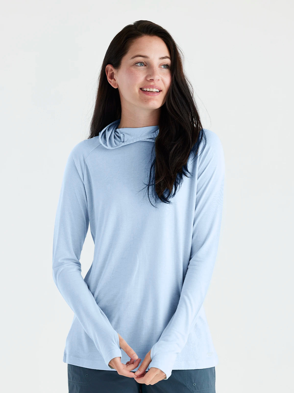 Women's Bamboo Lightweight Hoodie II - Clear Sky