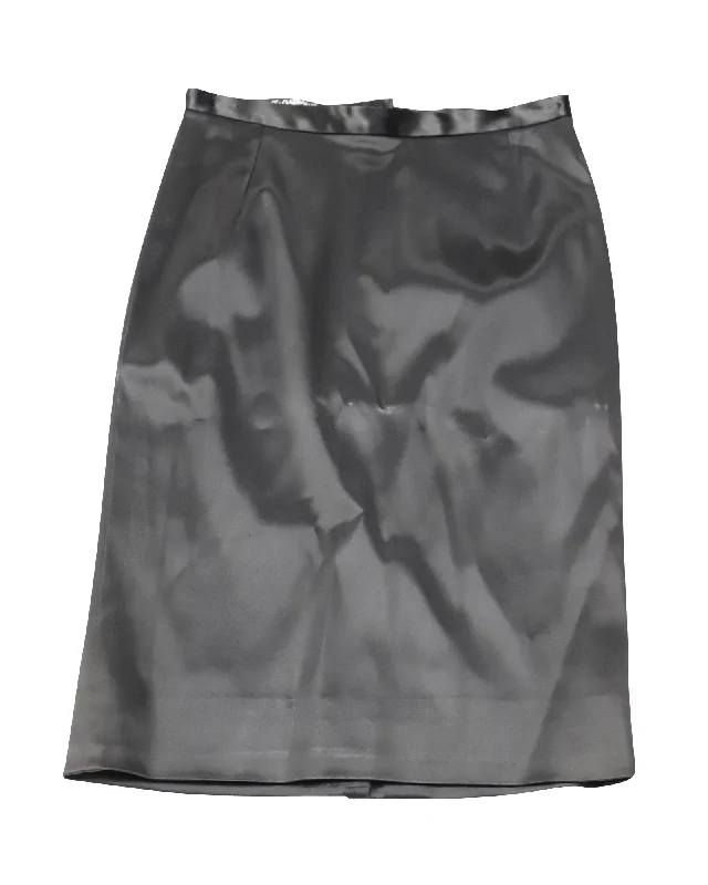 Dolce & Gabbana Pencil Skirt in Black Satin