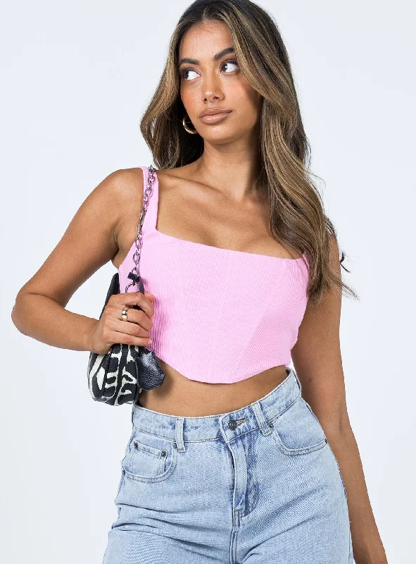 Kaeshia Rib Bustier Pink