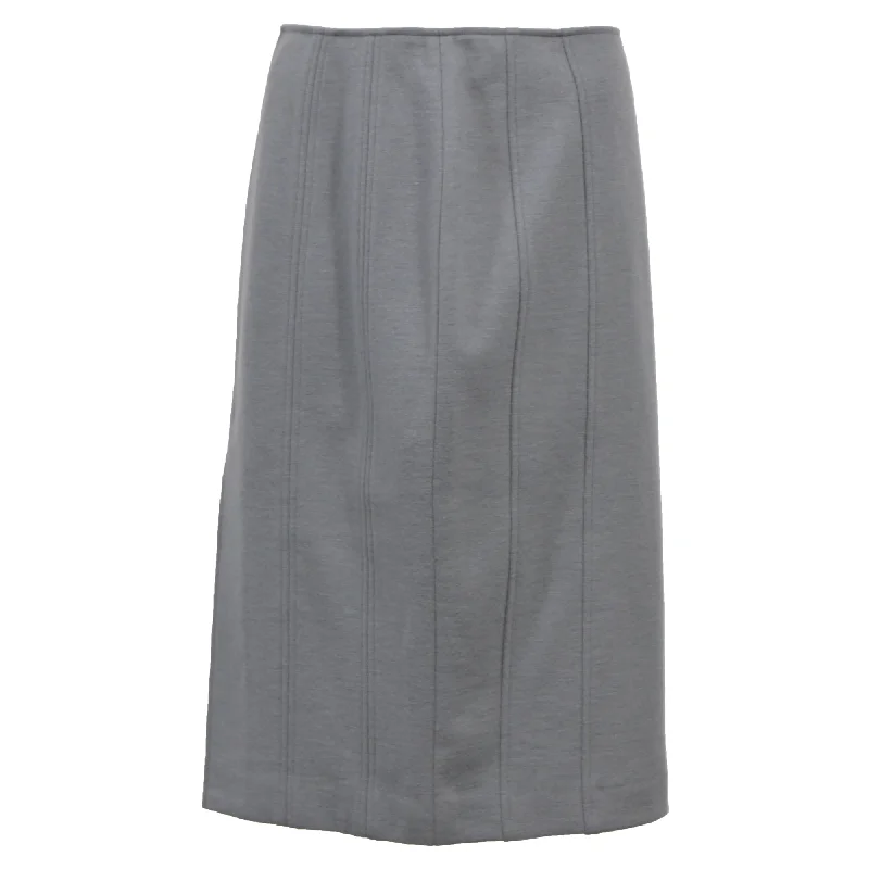 Maison Margiela Panelled Pencil Skirt in Grey Wool