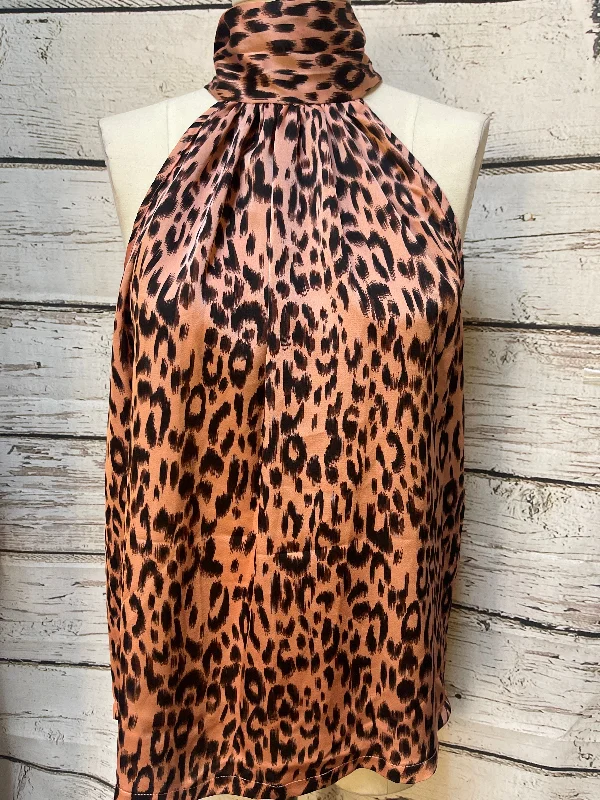 Top Sleeveless By Bishop + Young In Animal Print, Size: L