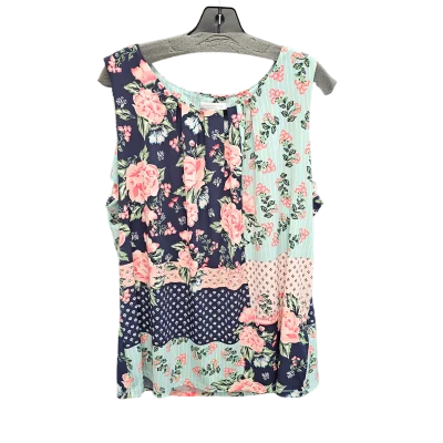 Top Sleeveless By Charter Club In Floral Print, Size: 2x