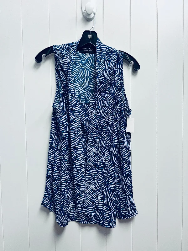 Top Sleeveless By Evan-picone In Blue, Size: Xl