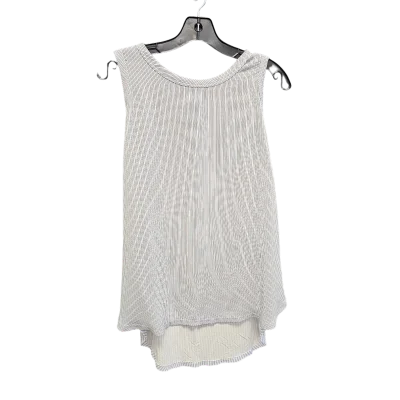 Top Sleeveless By Loft In Striped Pattern, Size: L