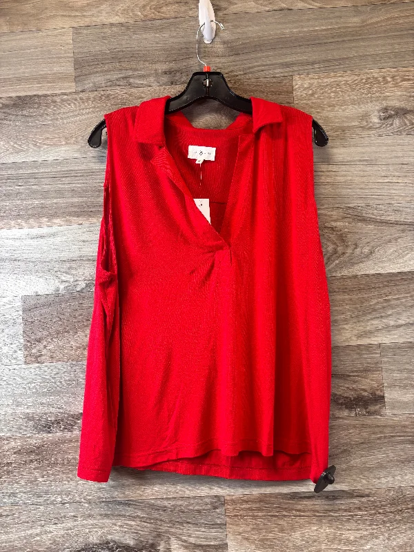 Top Sleeveless By Lou And Grey In Red, Size: Xl