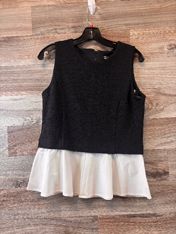 Top Sleeveless By New York And Co In Black & White, Size: M