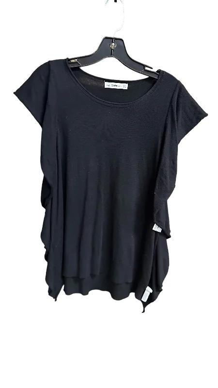 Top Sleeveless By Zara In Black, Size: L