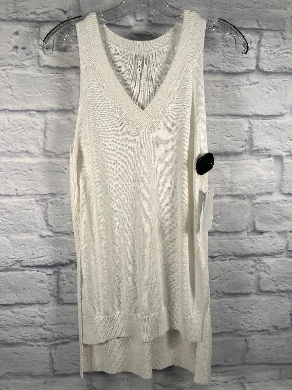 Tunic Sleeveless By Anthropologie In Cream, Size: Petite   S