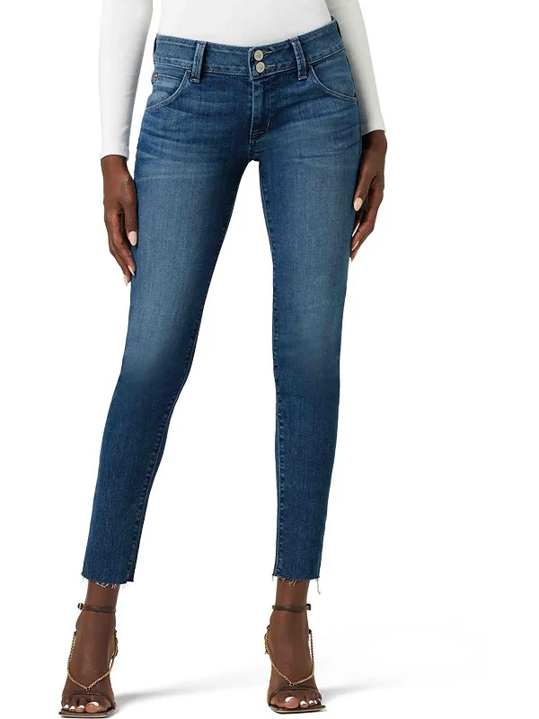 Collin Womens Mid-Rise Ankle Skinny Jeans