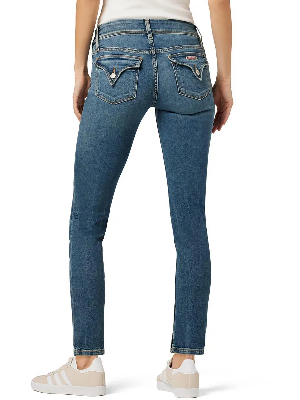 Collin Womens Mid-Rise Ankle Skinny Jeans