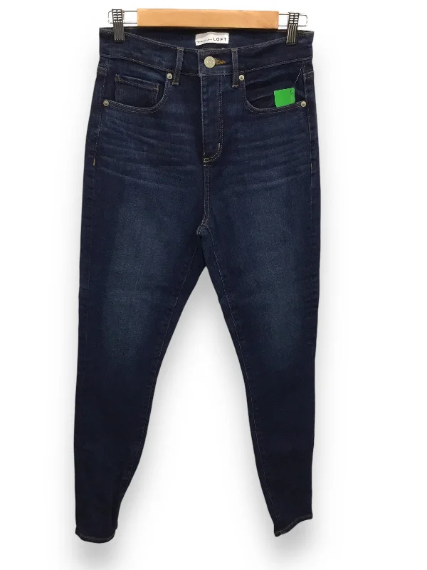 Jeans Skinny By Loft In Blue Denim, Size: 4