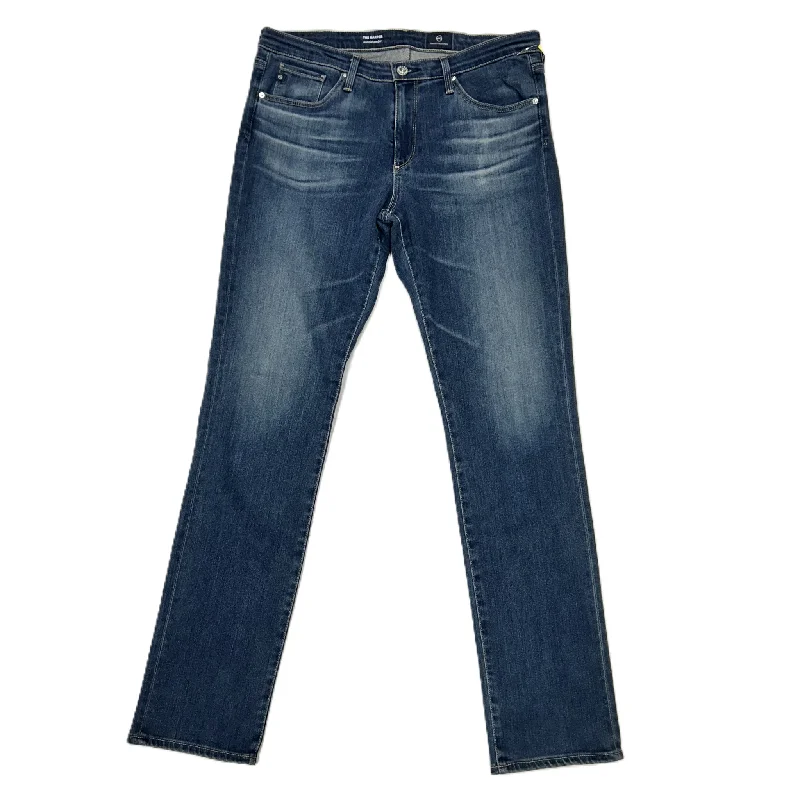 Jeans Straight By Adriano Goldschmied In Blue Denim, Size: 8