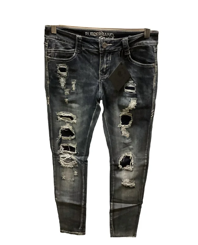 Women's Mia Skinny Hurricane Jean In Washed Black