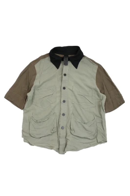 Nom*D - Contrast Fabric Pocket Shirt