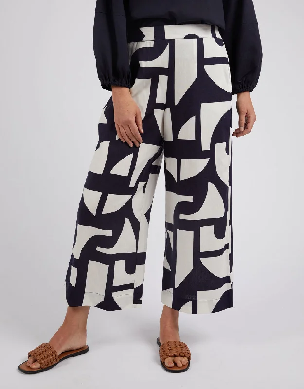 Dali Abstract Pant - Midnight Abstract Print