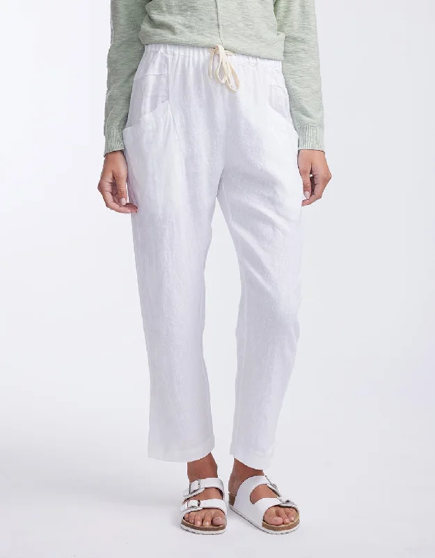 Luxe Linen Pants - White