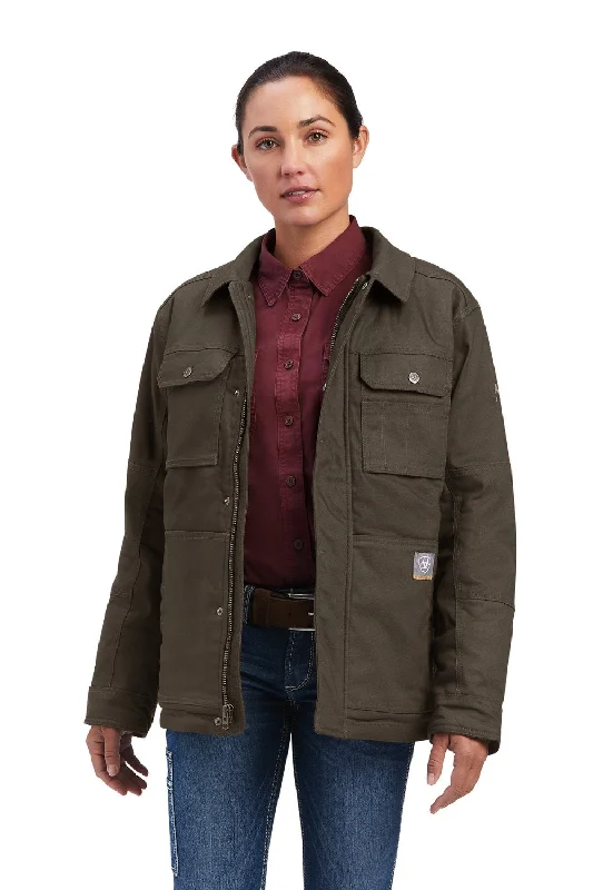 Ariat Rebar Womens DuraCanvas Sherpa-Lined Jacket