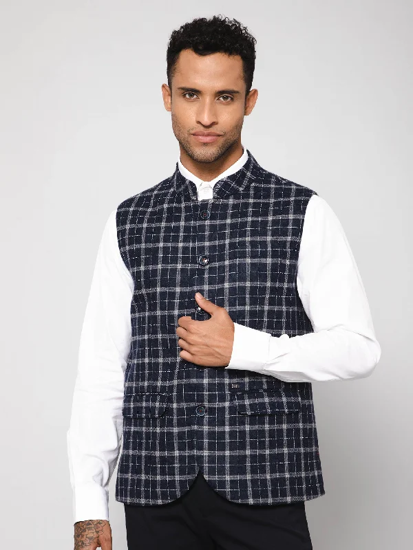 Men Navy Waist Coat