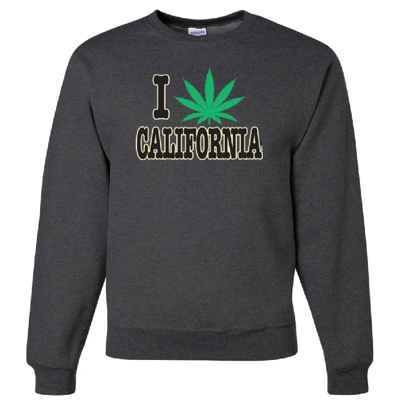 I Love Pot California Crewneck Sweatshirt