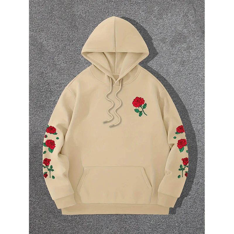 SPORTLAND Floral Embroidered Hoodie - Unisex