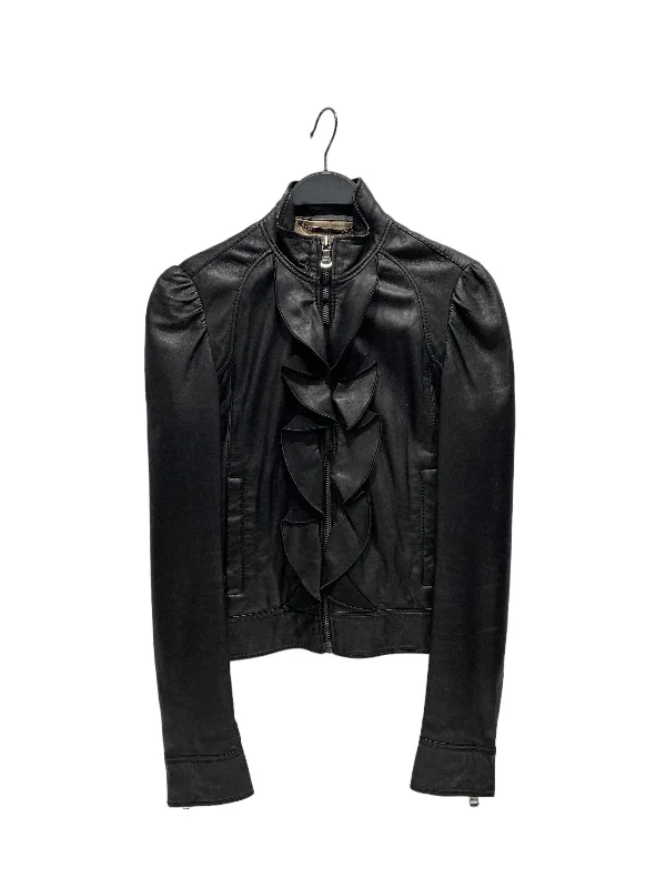 DOLCE&GABBANA/Leather Jkt/Leather/BLK/