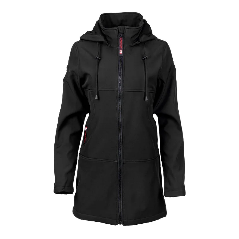 Canada Weather Gear Women's Long Softshell Jacket with Hood