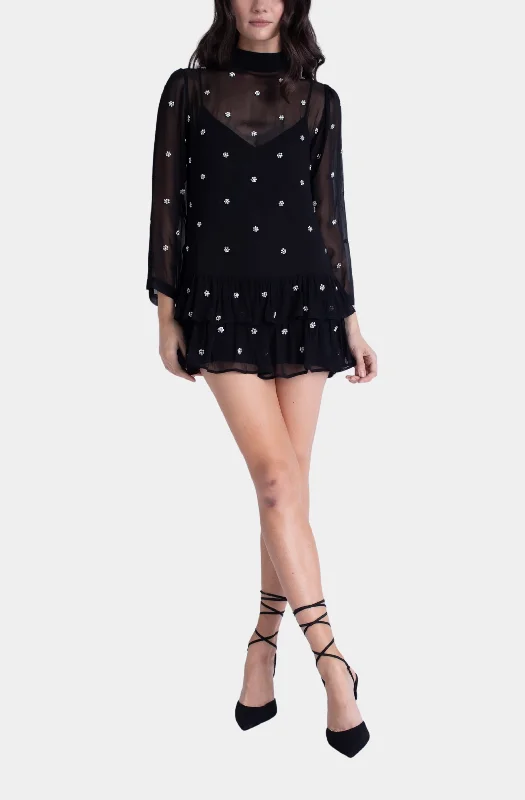 Ella Rhinestones Mini Dress