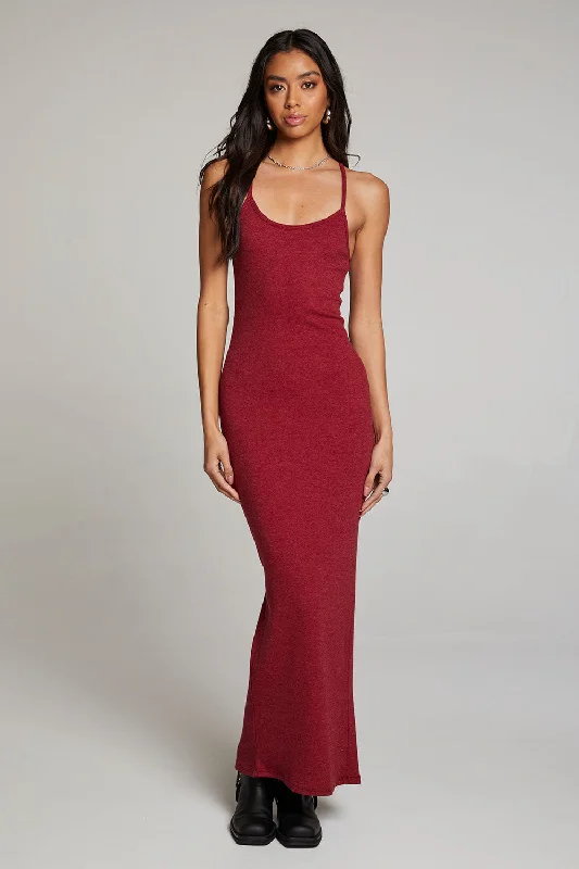 Emma Blood Red Maxi Dress