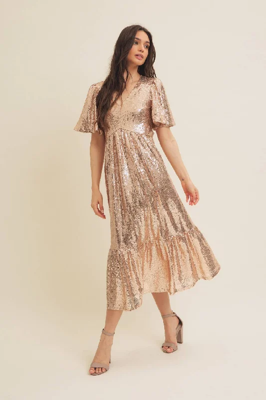 Holidaze Sequin Midi Dress