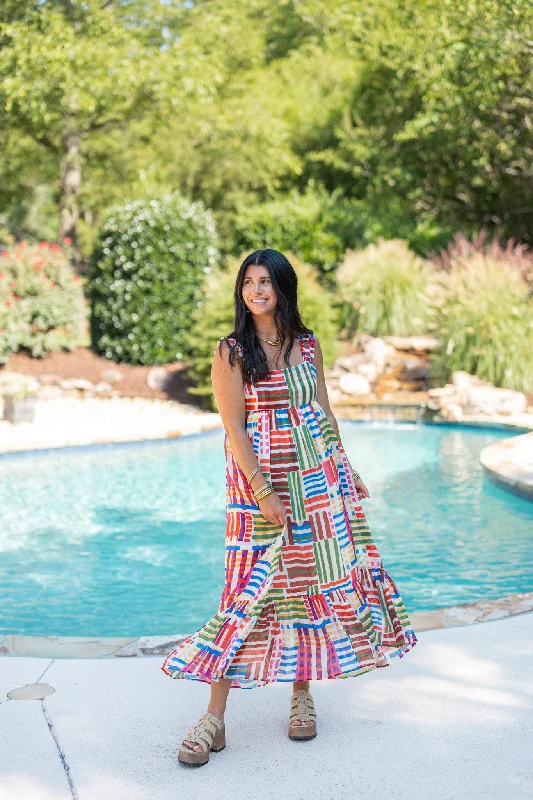 Chasing Fall Multicolor Midi Dress