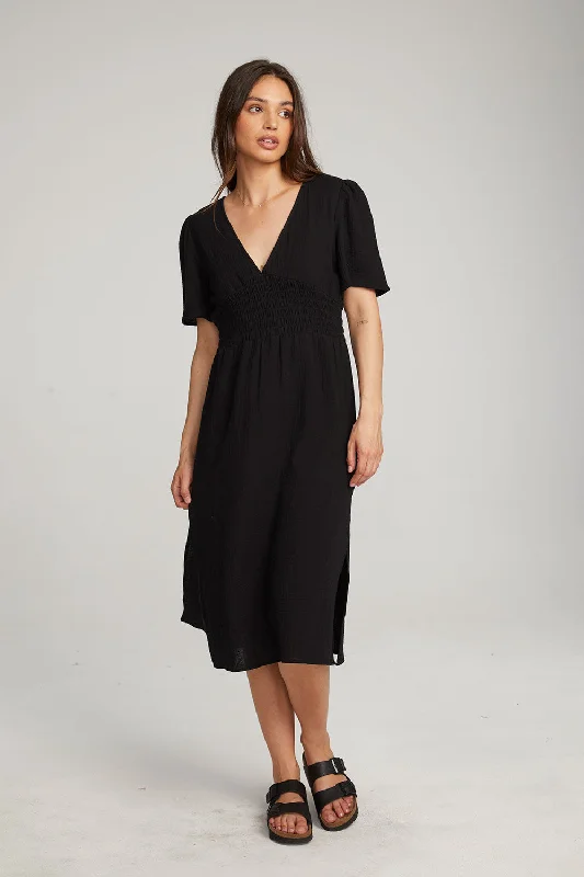 Palmer Licorice Midi Dress