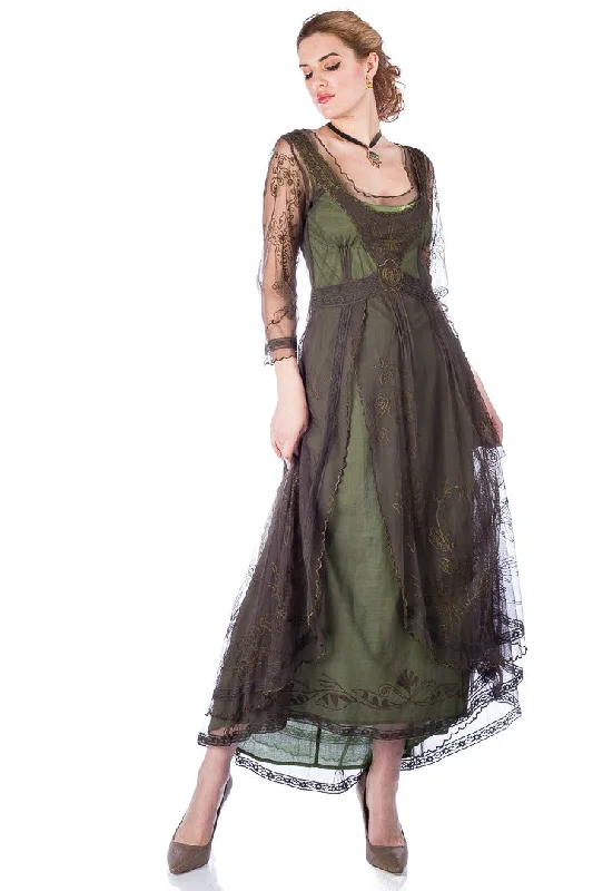 Downton Abbey Tea Party Gown in Emerald by Nataya