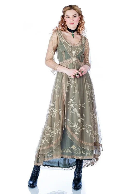 Downton Abbey Tea Party Gown in Sage by Nataya