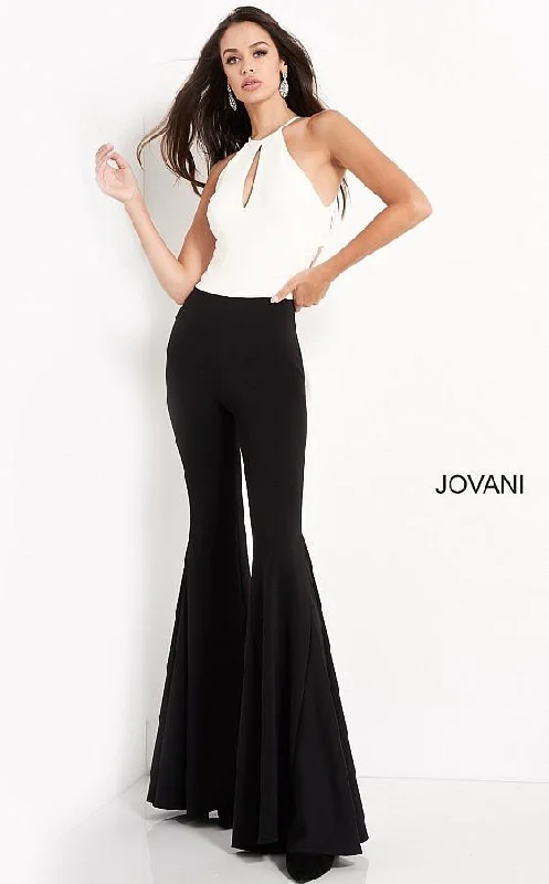 Jovani 4520 Formal Halter Keyhole Evening Jumpsuit