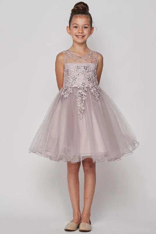 Sleeveless Embellished Short Party Dress Flower Girls