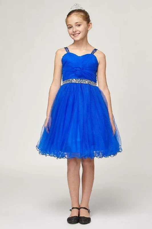 Spaghetti Strap Short Tulle Party Dress Flower Girl