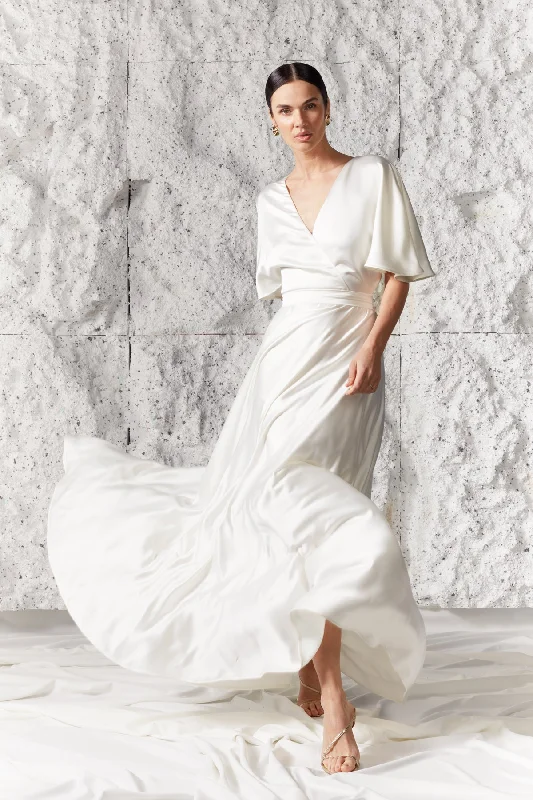 ELISE off white maxi wedding dress